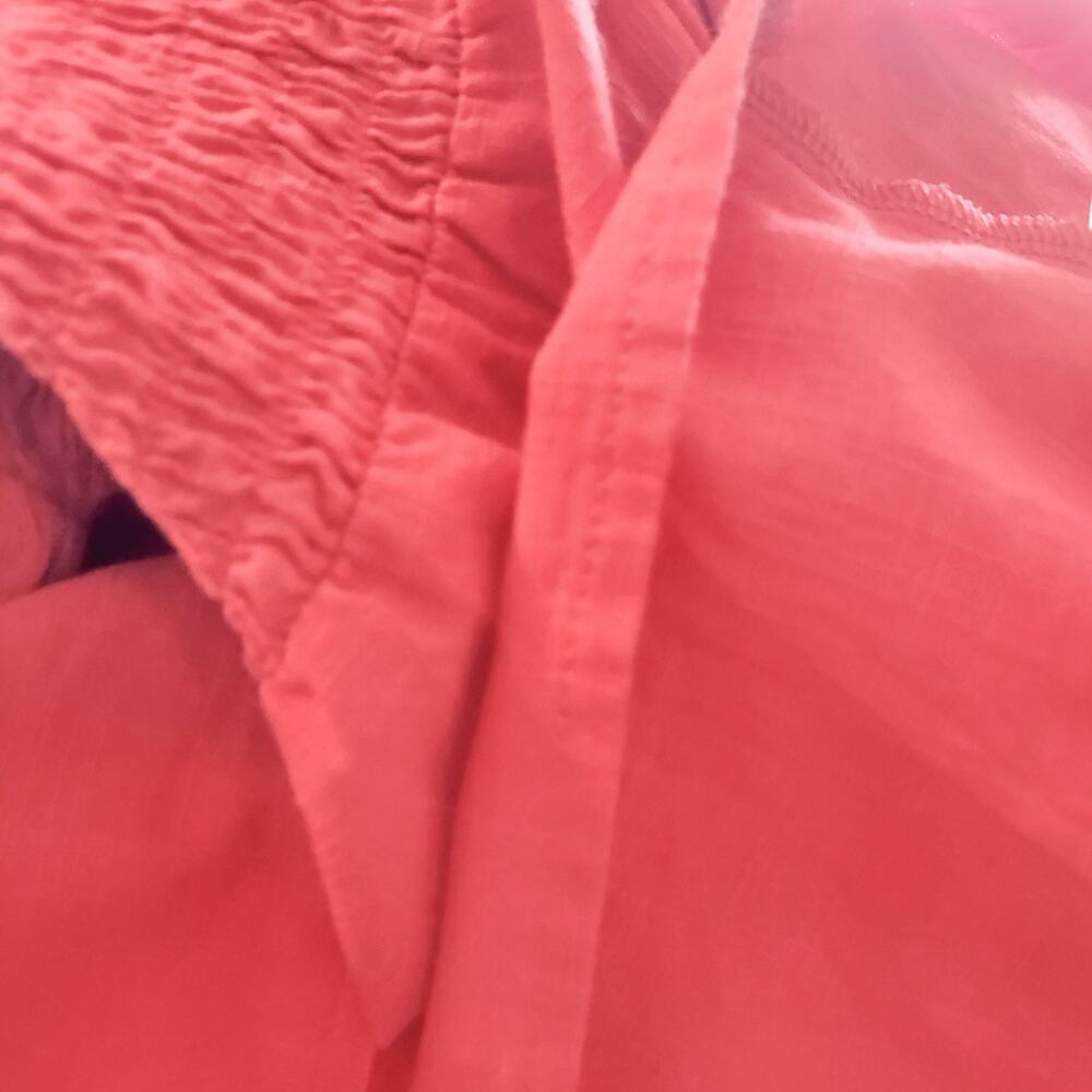 NEW Arizona Red Orange Sleeveless Tiered Knee Length Dress Size L - Picture 15 of 15